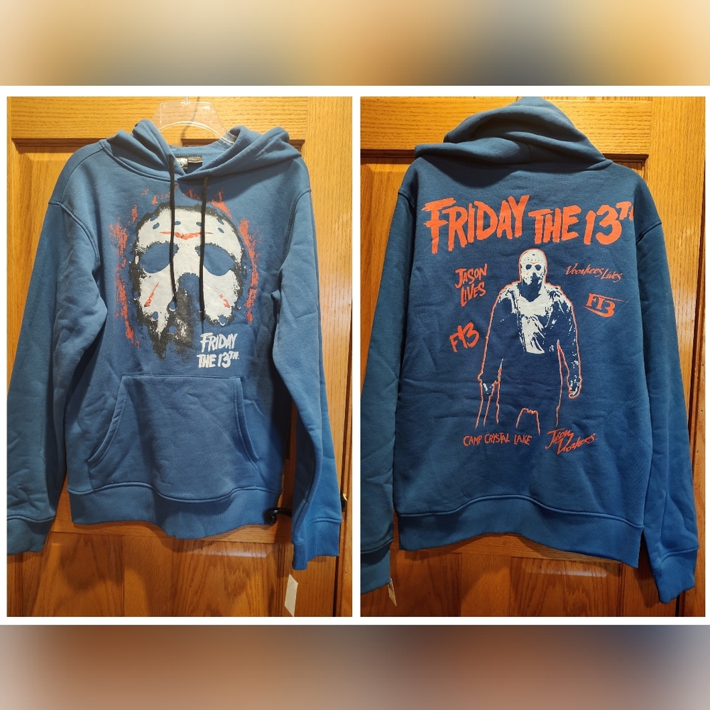Friday the 13th, Jason Voorhees Royal Blue Hoodie,S